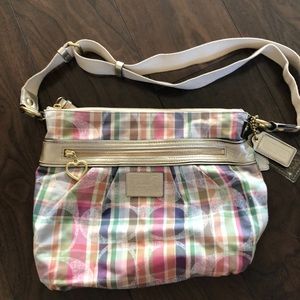 Coach pastel plaid crossbody